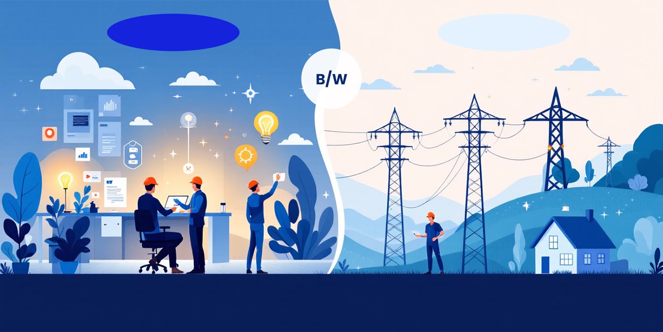 Illustration comparative des connexions électriques Enedis et EDF